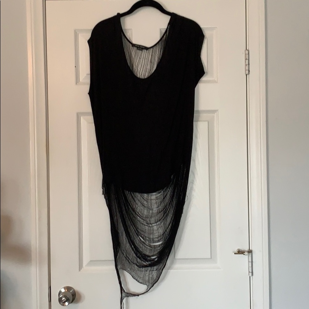 Black distressed shirt